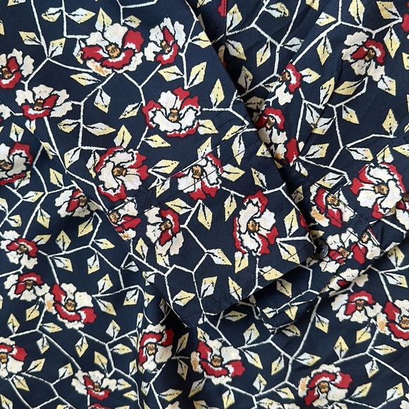 Isabel Marant Womens Silk Floral Print Button Down Blouse Blue Size EUR 34 - Picture 3 of 5